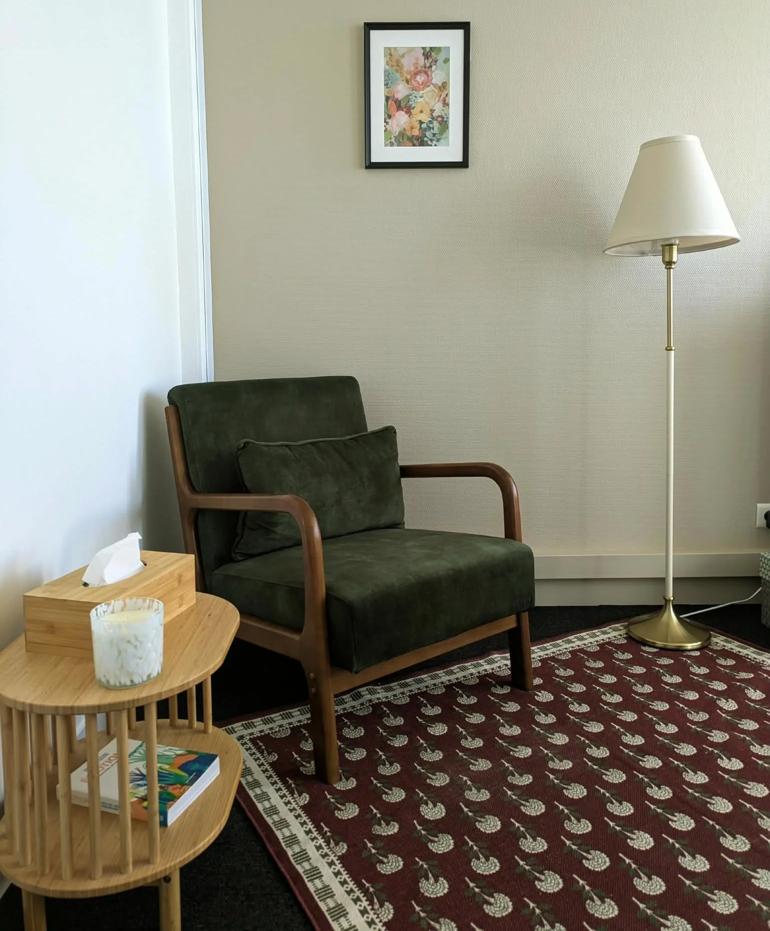 Bureau de consultation, espace chaleureux et accueillant